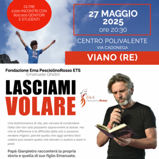 Lasciami volare. La Vianese chiama a riflettere giovani e famiglie