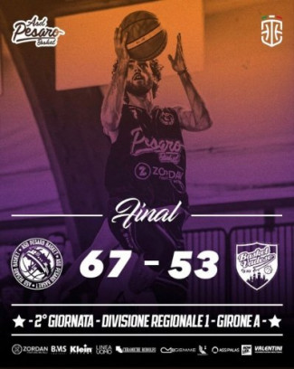 Divisione regionale 1, il Pesaro Basket continua la sua marcia e vince contro Basket Vadese