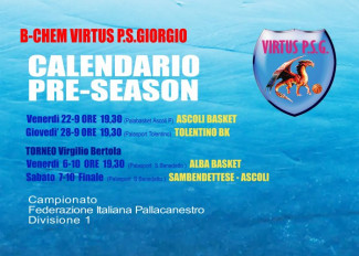 La nuova stagione della Virtus Porto San Giorgio inizia a prendere forma. Definito il calendario pre-season.