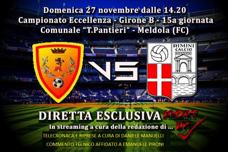 Diretta streaming Meldola vs Rimini